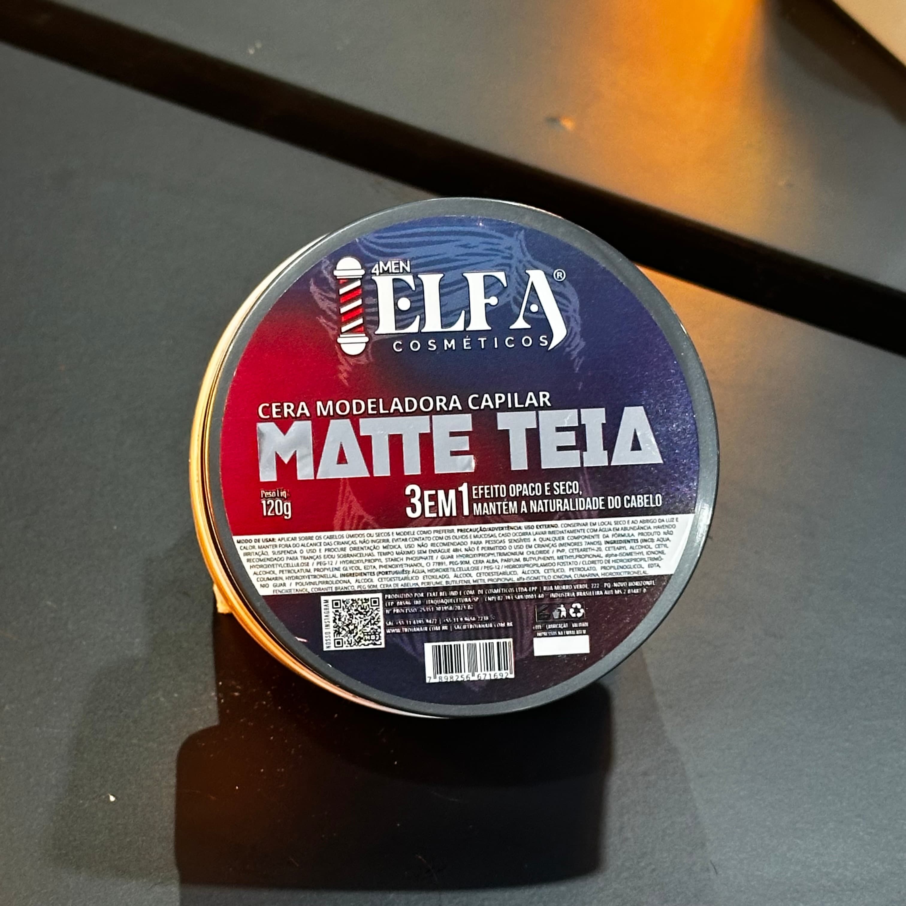 Pomada Matte Teia | Efeito Seco e Natural (120g)