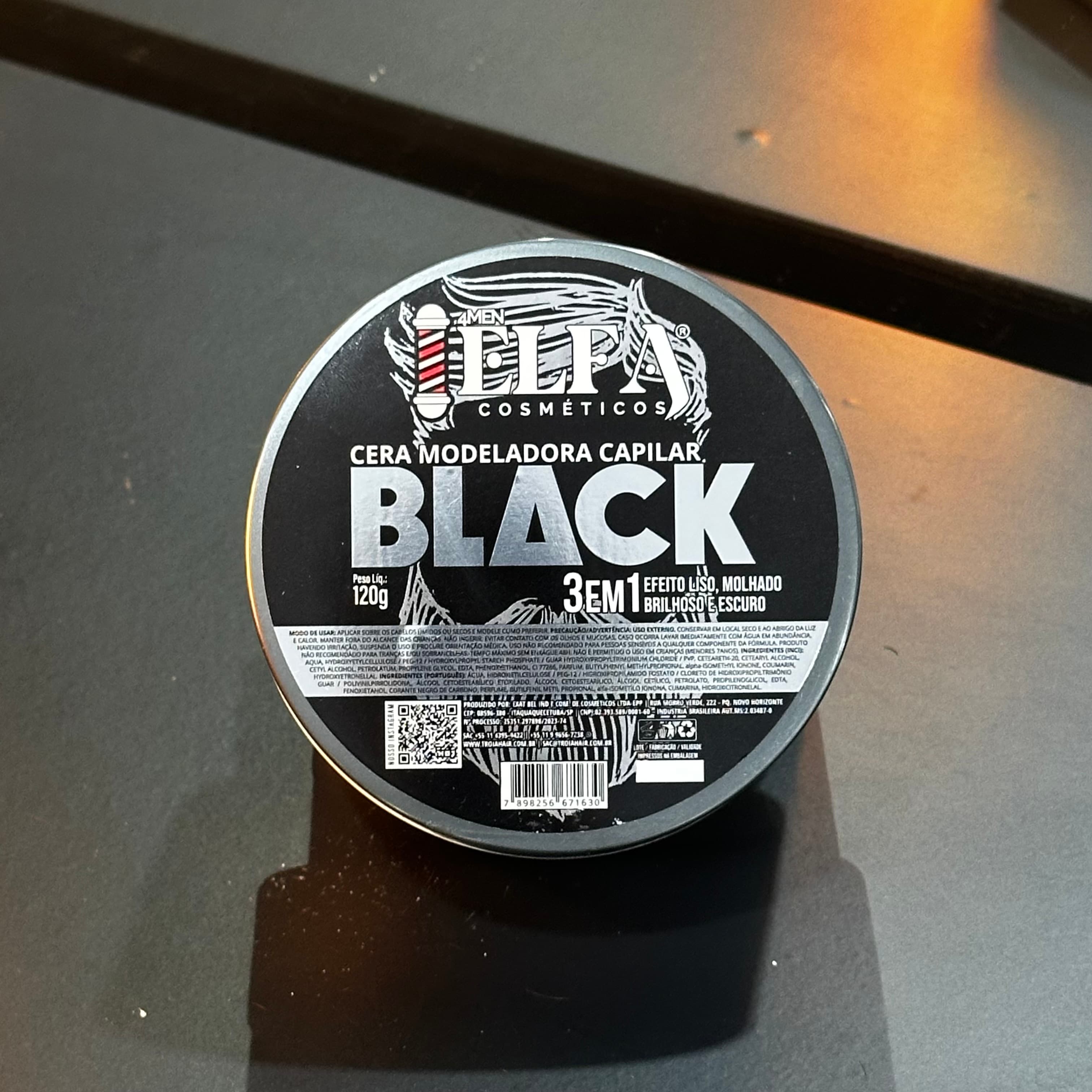Pomada Black | Efeito Escuro, Liso e Molhado (120g)