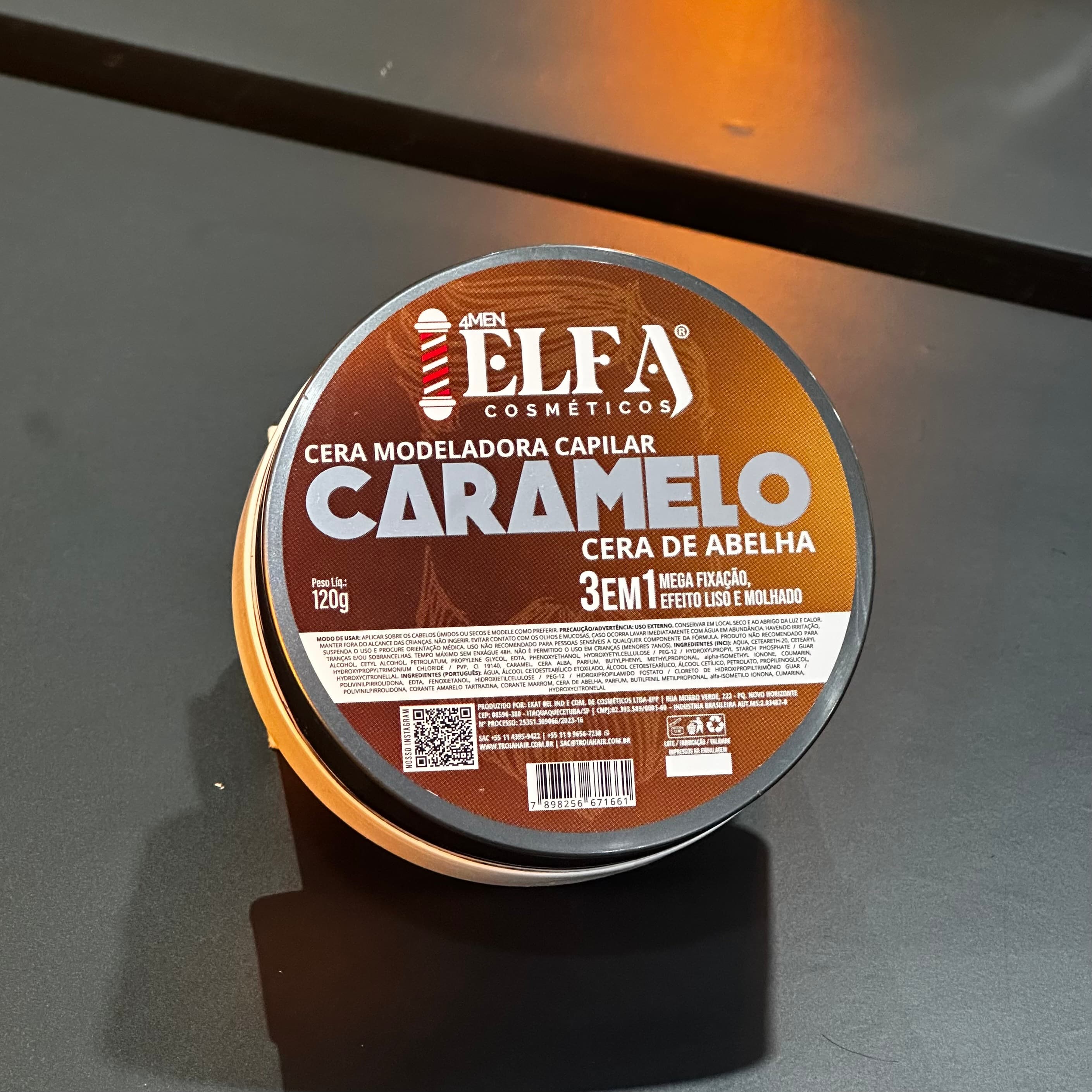 Pomada Caramelo | Efeito Liso e Molhado (120g)